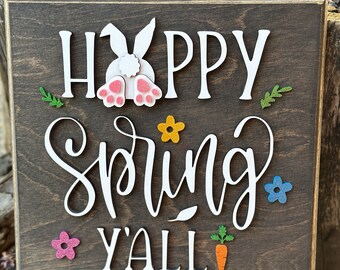 Funny Bunny Butt Spring Sign: Farmhouse Easter Decor