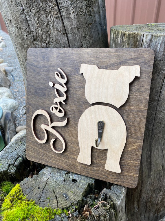 Wooden Dog Leash Hanger