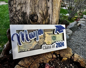 Laser Engraved Graduation Money Gift Sleeve: Personalized Acrylic Wood
