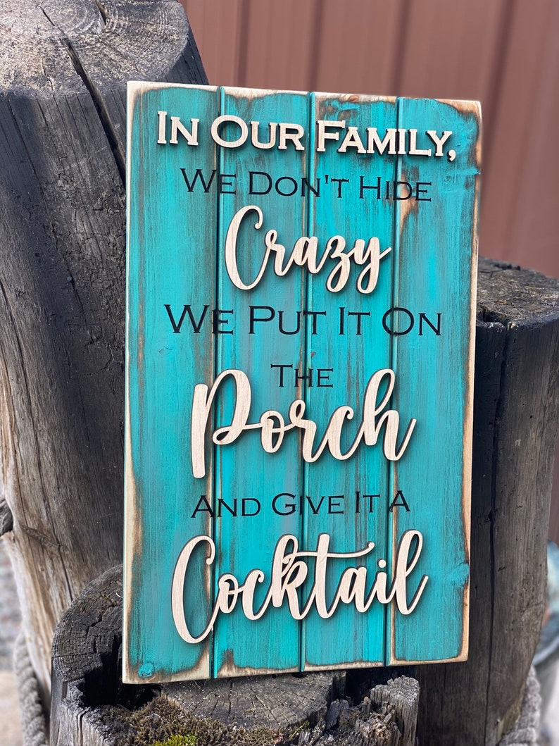 Outdoor Patio Decor Sign or Porch Plaque. in Our Family We Etsy