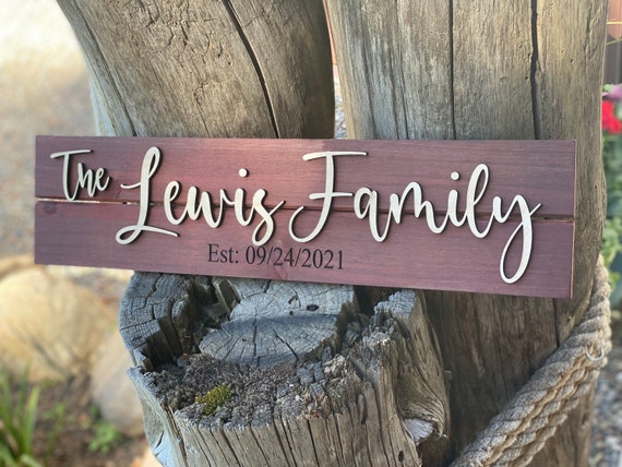 Family Last Name Sign, farmhouse sign, wedding gift idea, name sign, realtor gift, gift, wood sign, personalized gift, housewarming gift