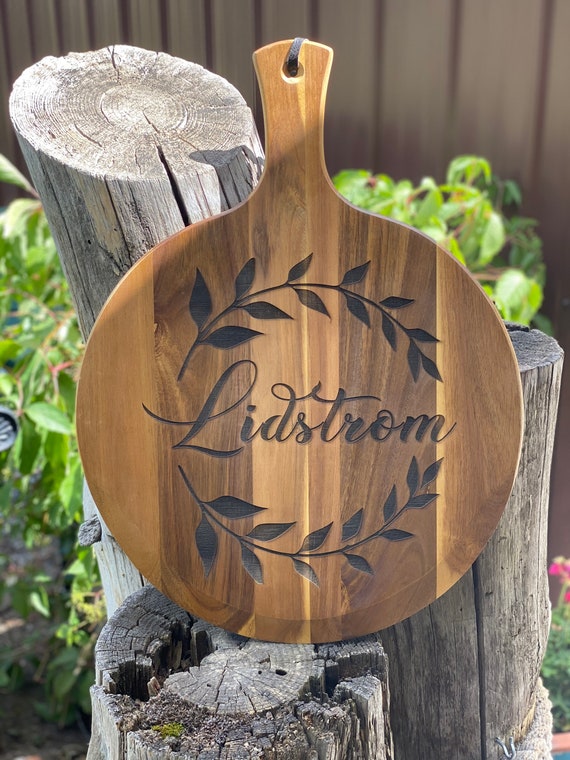 16” Acacia Wood Pizza Peel, Laser engraved, wedding gift, New Home Buyer gift, Gift