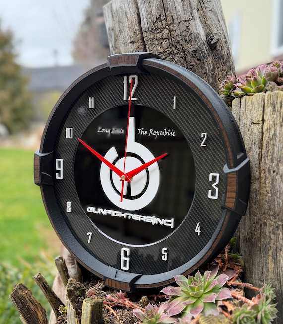 Custom Logo Clock, Modern Industrial Office Decor, Personalized clock