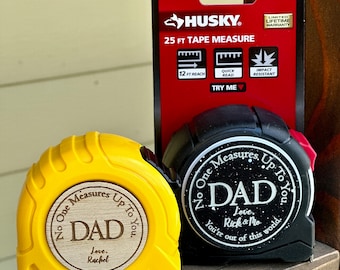 Personalized 25' Tape Measure, Engraved Gift for Dad