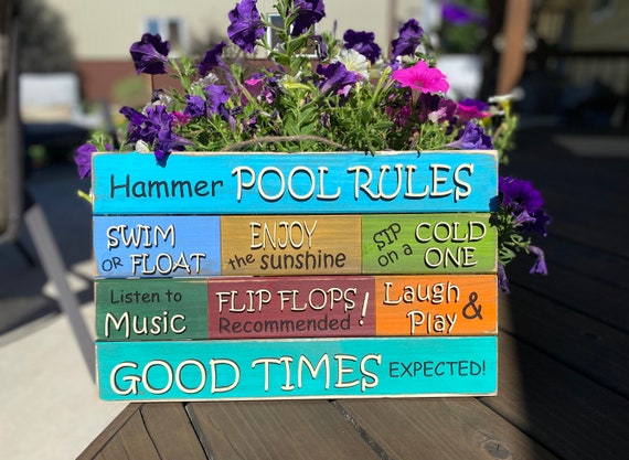 Personalized Pool rules or Campsite rules sign