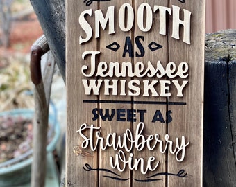 Handcrafted Cedar Whiskey Bar Sign, Man Cave Bourbon Decor, Home Bar Gift