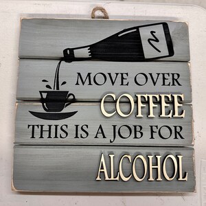 Coffee or bar sign, wooden decoration