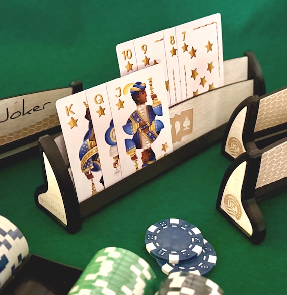 Card Holders, Game Night Wood Accessory, Personalized card holder, Playing Card Holder Stand, Custom engraved gift