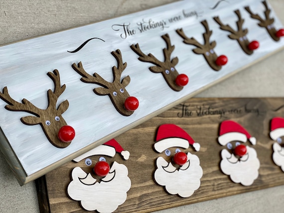 Stocking hanger, Santa or Rudolf
