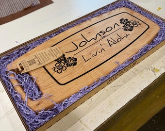 Personalized Pine cutting board