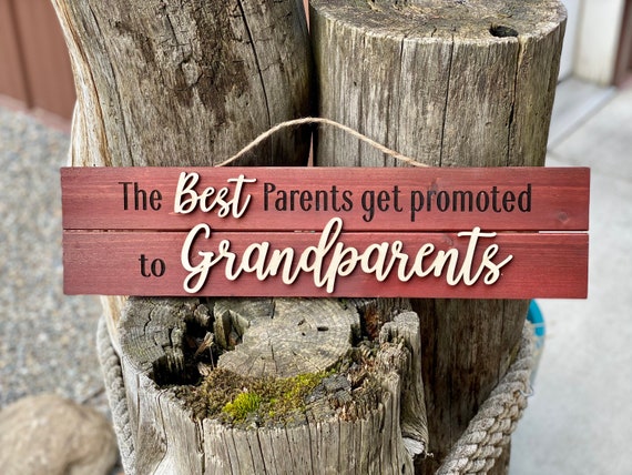 Wooden sign, The Best Parents, Grandparents
