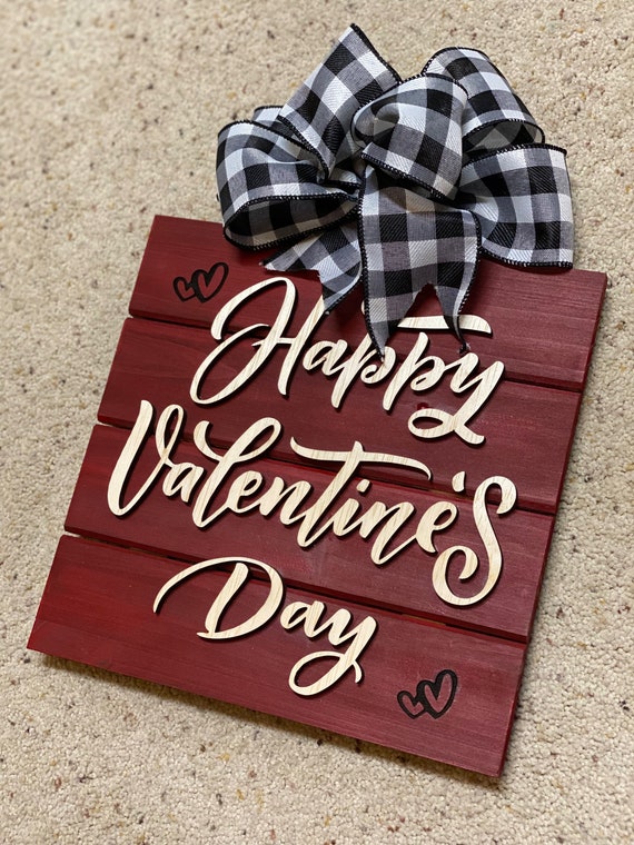 Valentine’s Day sign, wood sign, door sign, door hanger, laser engraved sign, 3d decor, engraved, room sign, gift for her, home decor, gifts