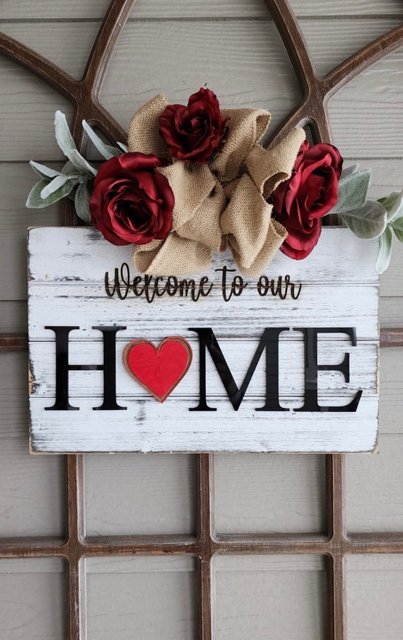 Interchangeable Welcome Home sign, Multi-Holiday Welcome sign, assortment holiday sign, change holidays, seasonal welcome sign.