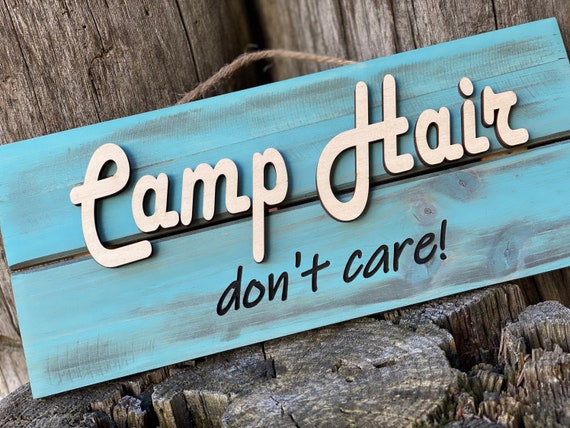 Wood sign-Small Camp hair