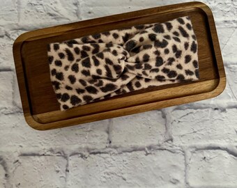 Leopard Fuzzy and Warm Super Stretchy Adult Headband