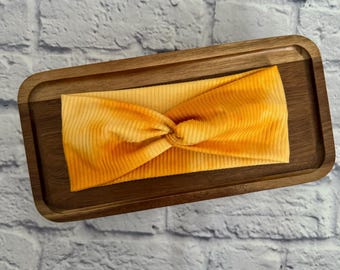 Adult Mustard Tie Die Stretchy Headband
