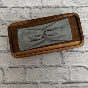 Gray Ribbed Adult Headband