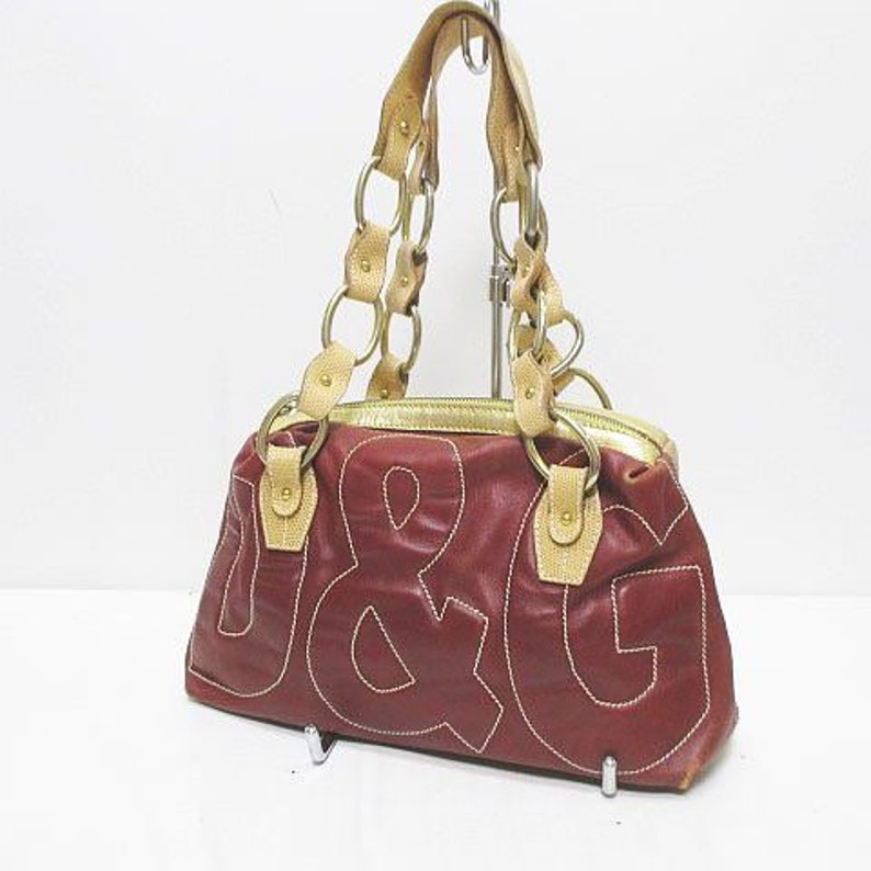 Dolce /& Gabanna DG Red and Tan Handbag