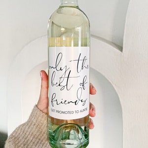 Pregnancy Announcement, Pregnancy Announcement Wine Label, Wine Label, Only the best of friends get promoted to Auntie