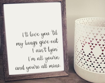 Tyler Childers All Your’n Printable