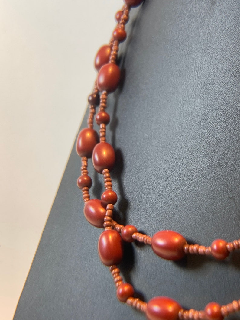 Vintage red beaded Necklace