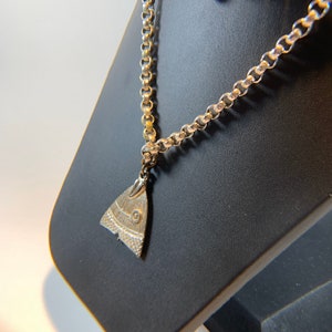 Vintage fish head bohemian silver pendant chain necklace