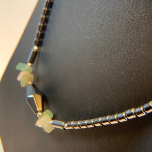 Vintage silver beaded chain necklace