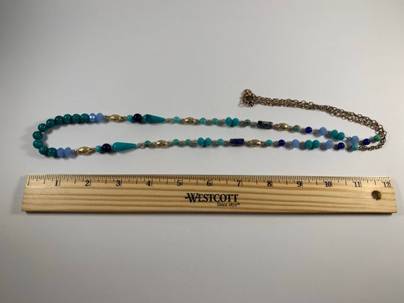 Mixed color bead bohemian necklace - image 6