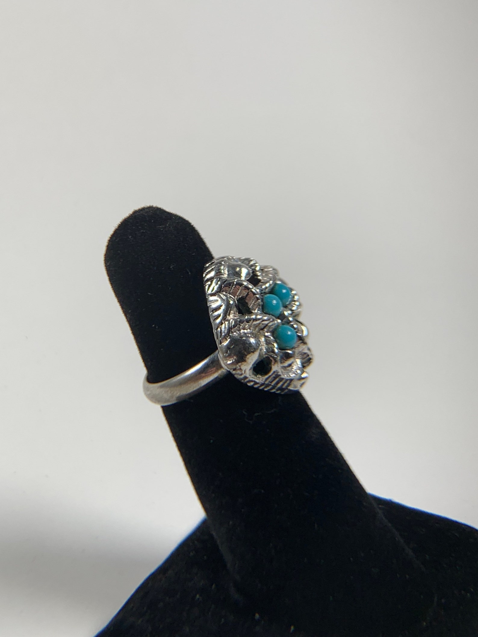 Vintage Avon Silver and Turquoise Ring. Size 7 1/2 - Etsy
