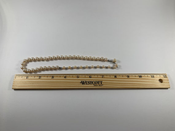 Vintage pearl beaded necklace. Pearl necklace. Pe… - image 6