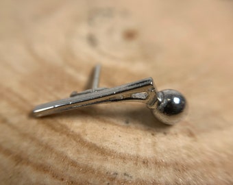 Vintage silver club tie pin.
