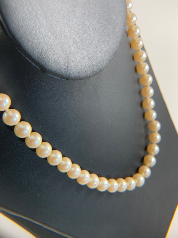 Vintage pearl beaded necklace. Pearl necklace. Pe… - image 2