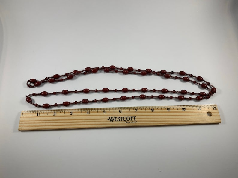 Vintage red beaded Necklace