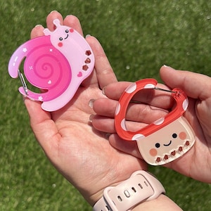 Cute Acrylic Carabiner Keychain | Cute Bag Clip for Kids & Adults | Customizable Key Holder for Everyday Use | Trinket Keychain