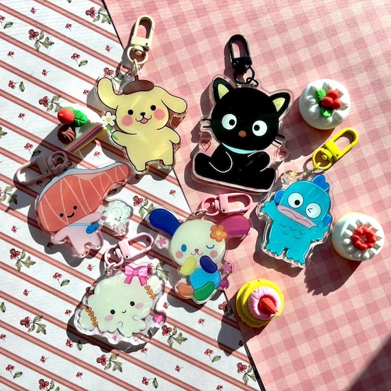 Sanri Acrylic Phone Charm | Kawaii Keychain with Clasp