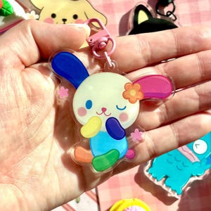 Sanri Acrylic Phone Charm | Kawaii Keychain with Clasp usahan bunny