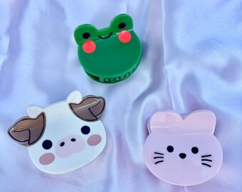 Cow Farm Animal Cute Hair Claw Clip/ Gift for Her 1 Piece - Etsy display picture 1