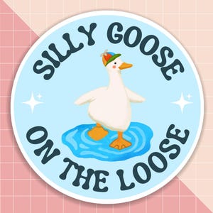 Silly Goose, carino, anatra, divertente, meme, paraurti, magnete