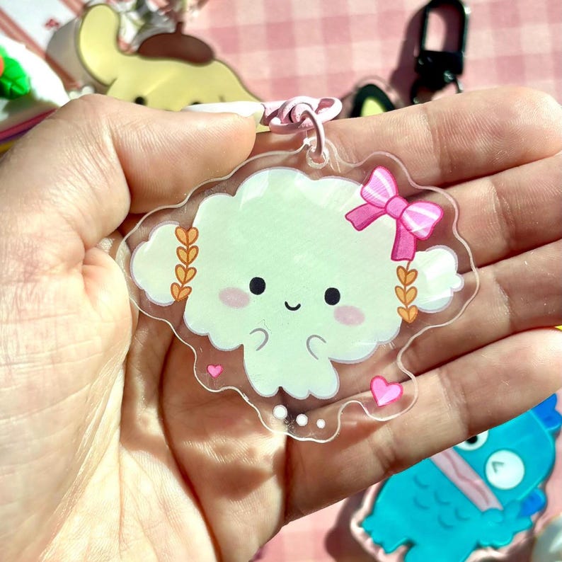 Sanri Acrylic Phone Charm | Kawaii Keychain with Clasp cogimyun