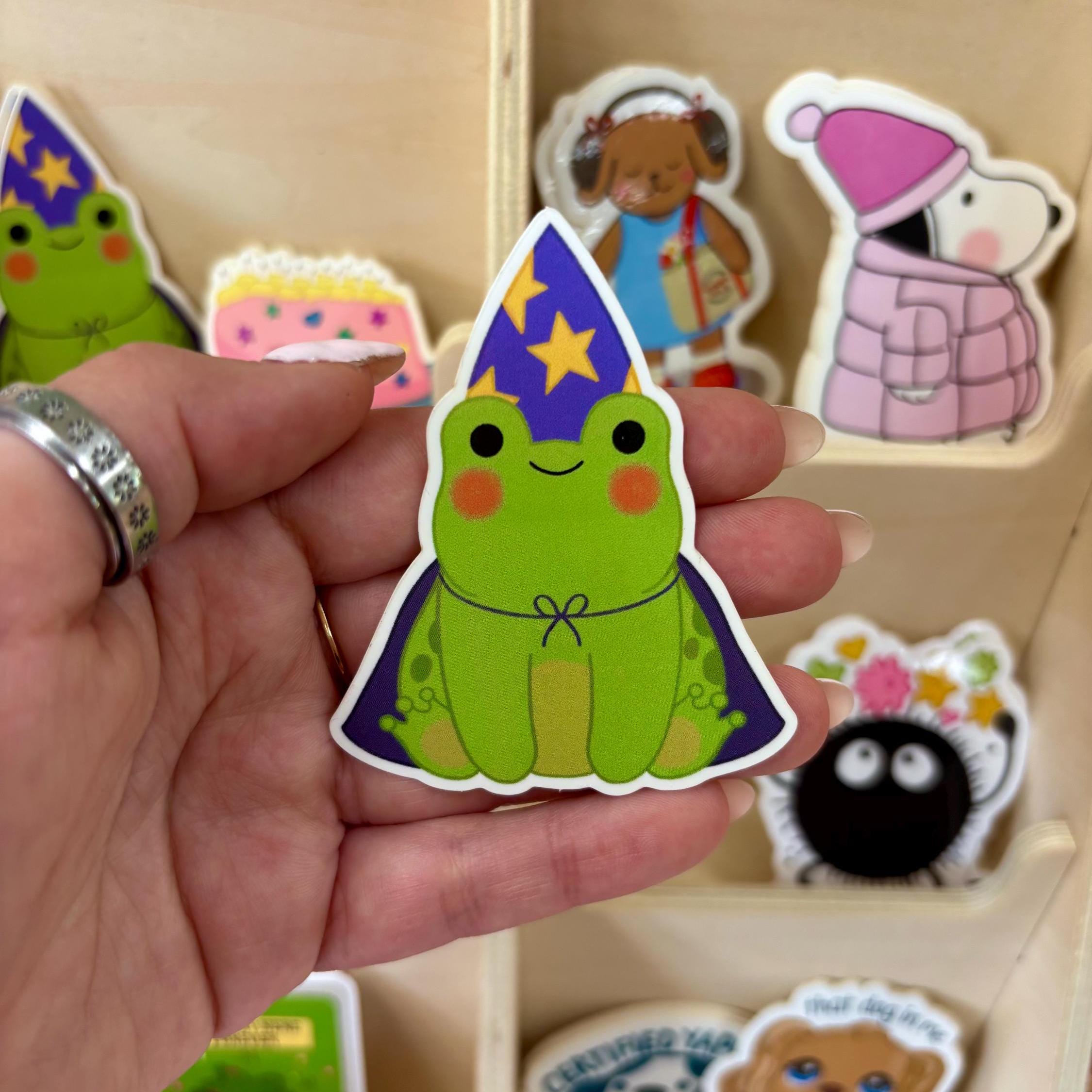 Wizard Frog Cute Sticker | Vinyl Waterproof Stickers for Bullet Journal ...