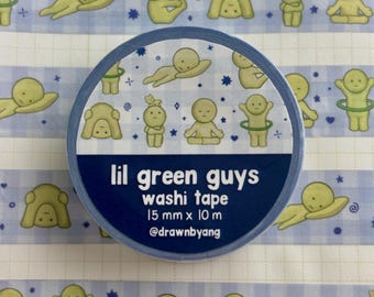 Green Guy Washi Tape | Kawaii Journaling Decorative Tape