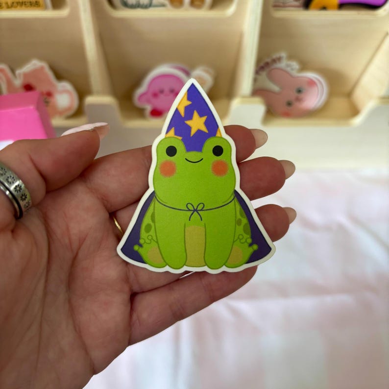 Wizard Frog Cute Sticker | Vinyl Waterproof Stickers for Bullet Journal ...