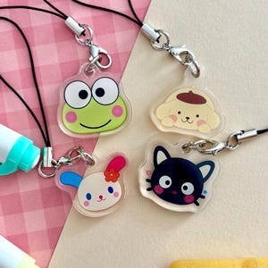 Cute Sanri Friends Phone Charms | Cute keychain for kids and adults | Trinket Keychain