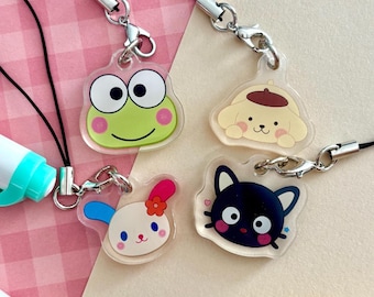 Cute Sanri Friends Phone Charms | Keychain for kids and adults | Trinket Keychain
