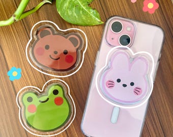 Cute Animal Phone Grips | cute phone holder, kawaii phone holder, pretty phone holder, cute griptok, kindle grip, phone accessory