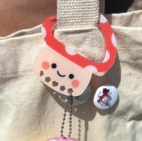 Cute Acrylic Carabiner Keychain | Cute Bag Clip for Kids & Adults | Customizable Key Holder for Everyday Use | Trinket Keychain
