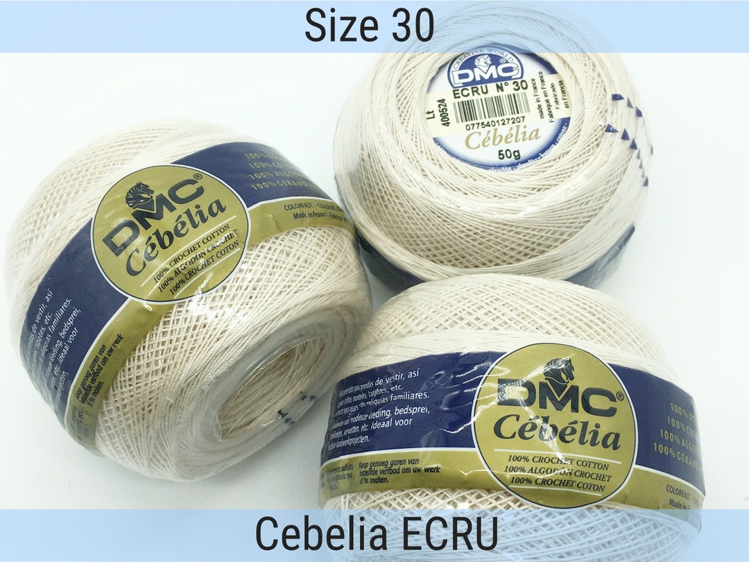 DMC ECRU Cebelia Size 30 Crochet Tatting Thread Bead Crochet Thread
