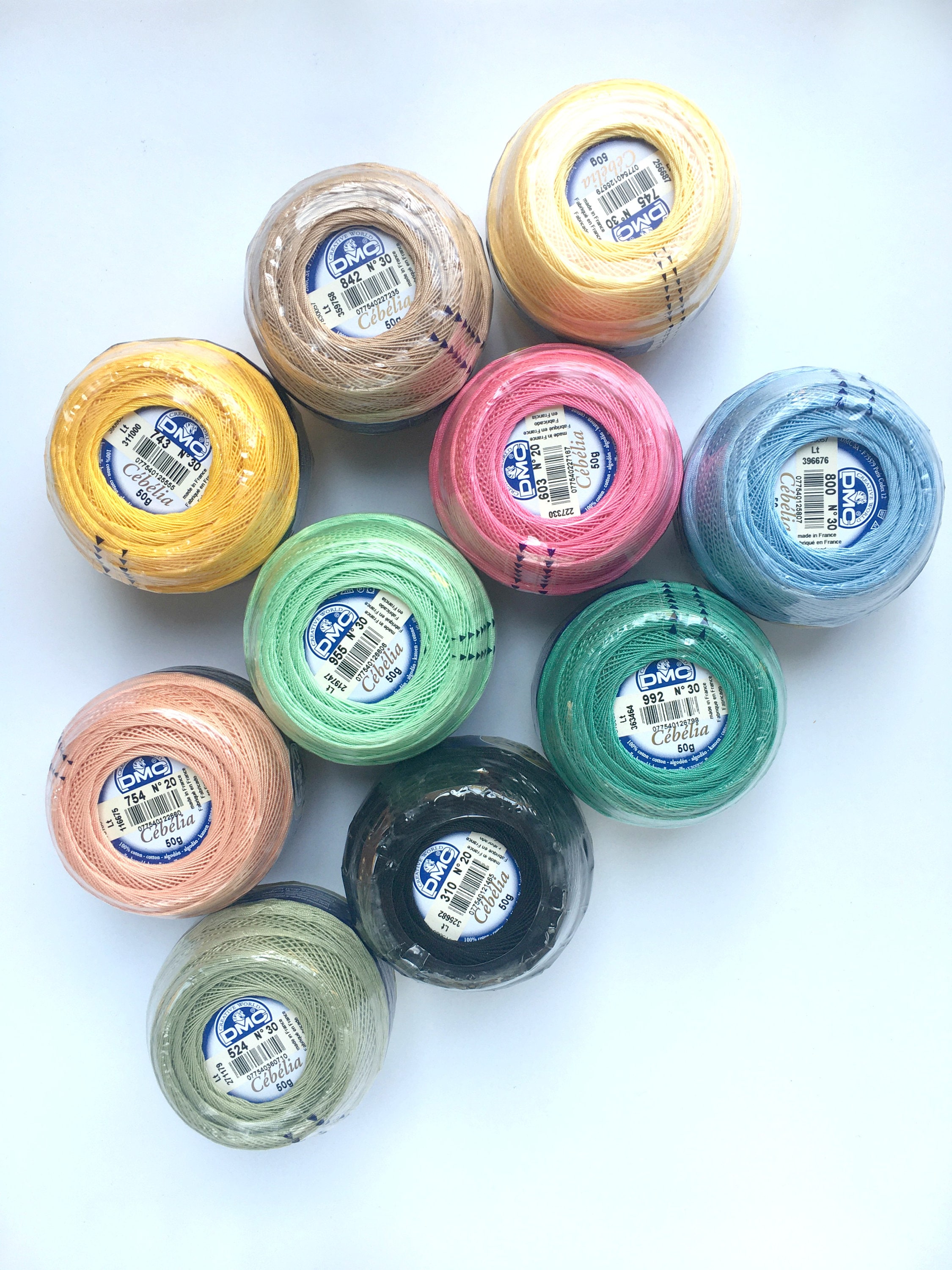 DMC White B5200 Cebelia Size 30 Crochet Tatting Thread Bead Crochet