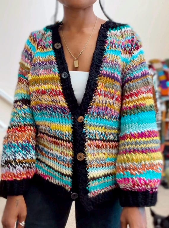 レディース Hand knitted R カーディガン