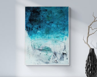 Maritime painting, abstract art acrylic, painting, large format, original painting, 60 x 80 cm, hand painted picture, modern art, design